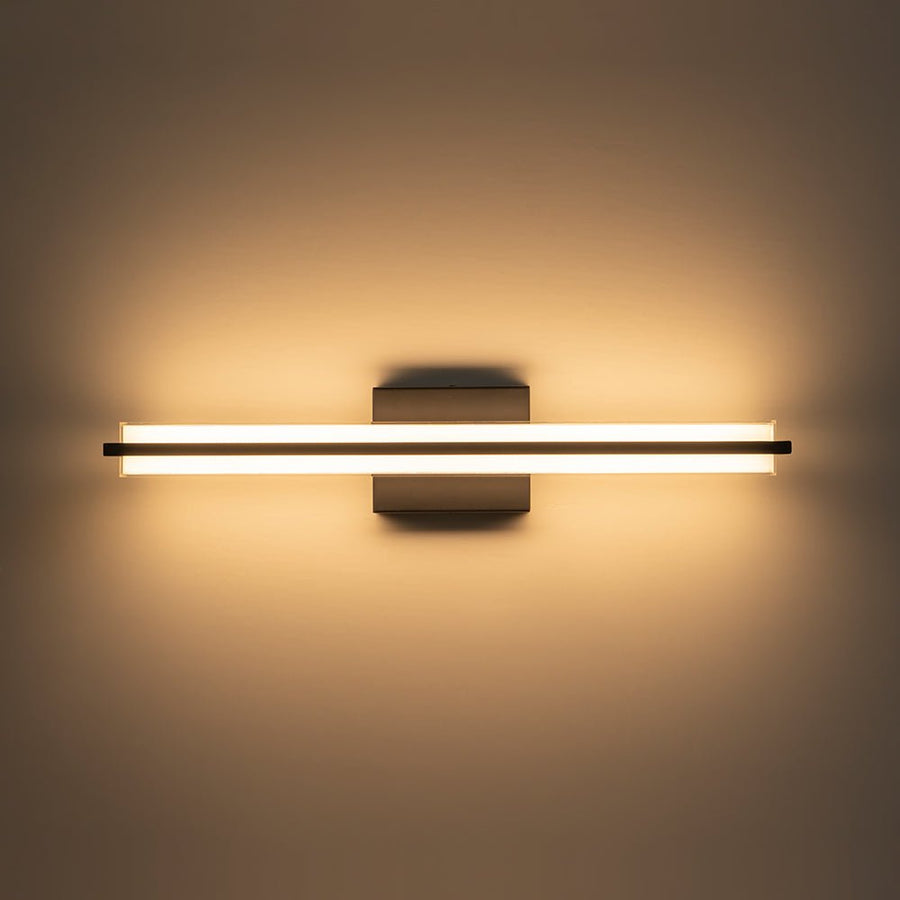 LightFixturesUSA - Minimalist Rectangle Dimmable LED Vanity Wall Light - Wall Sconce - Black - 