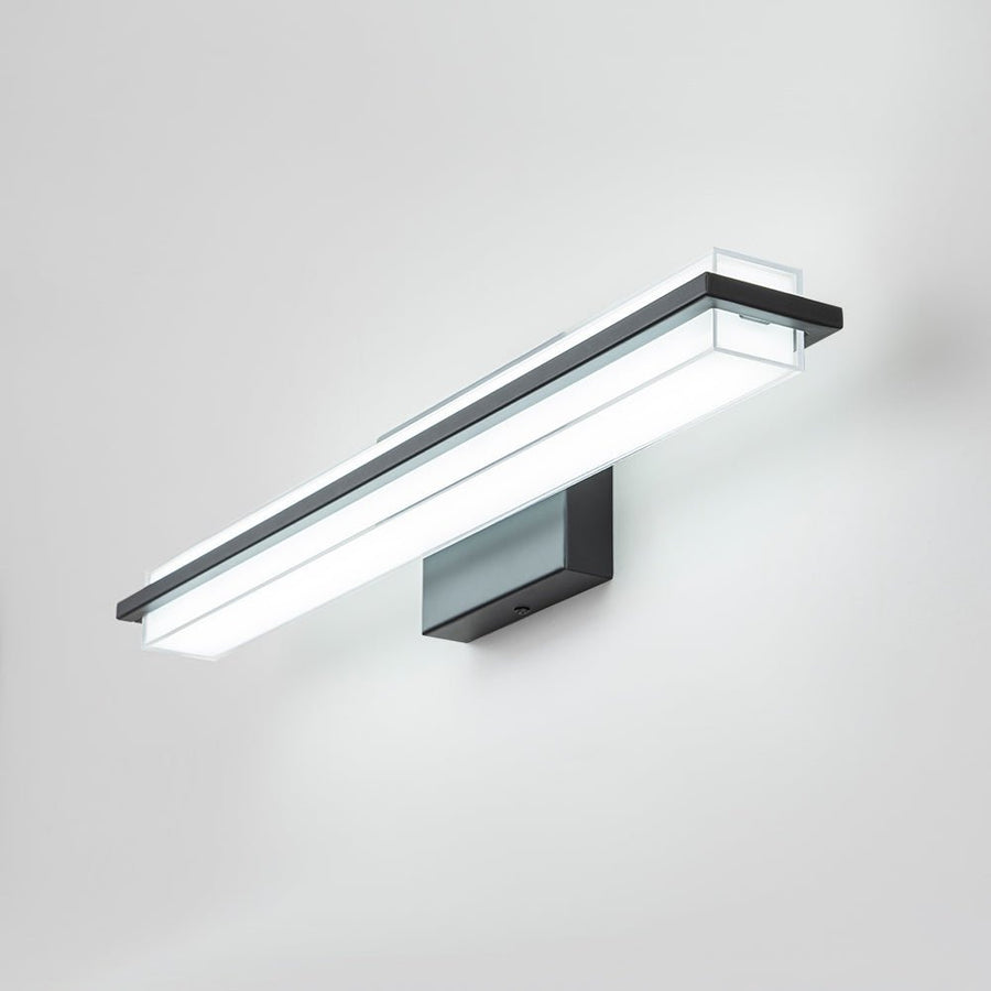LightFixturesUSA - Minimalist Rectangle Dimmable LED Vanity Wall Light - Wall Sconce - Black - 