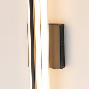 LightFixturesUSA - Minimalist Rectangle Dimmable LED Vanity Wall Light - Wall Sconce - Black - 