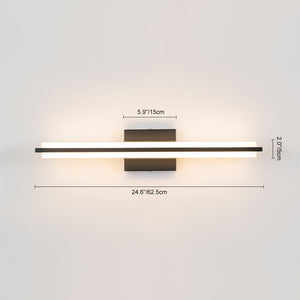 LightFixturesUSA - Minimalist Rectangle Dimmable LED Vanity Wall Light - Wall Sconce - Black - 