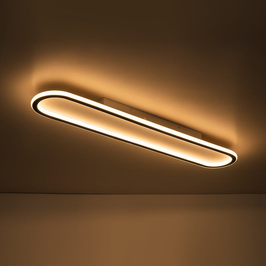 LightFixturesUSA - Minimalist Streamlined Oval Warm LED Ceiling Light - Ceiling Light - 39in - 