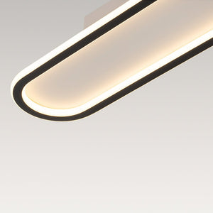 LightFixturesUSA-Minimalist Streamlined Oval Warm LED Ceiling Light-Ceiling Light-39in-