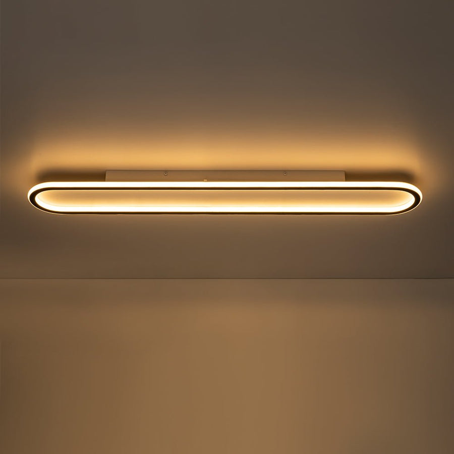 LightFixturesUSA-Minimalist Streamlined Oval Warm LED Ceiling Light-Ceiling Light-39in-