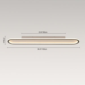 LightFixturesUSA - Minimalist Streamlined Oval Warm LED Ceiling Light - Ceiling Light - 39in - 