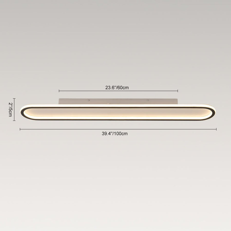 LightFixturesUSA - Minimalist Streamlined Oval Warm LED Ceiling Light - Ceiling Light - 39in - 