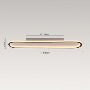 LightFixturesUSA - Minimalist Streamlined Oval Warm LED Ceiling Light - Ceiling Light - 39in - 