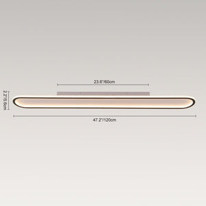 LightFixturesUSA - Minimalist Streamlined Oval Warm LED Ceiling Light - Ceiling Light - 39in - 