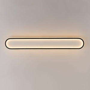 LightFixturesUSA-Minimalist Streamlined Oval Warm LED Ceiling Light-Ceiling Light-39in-