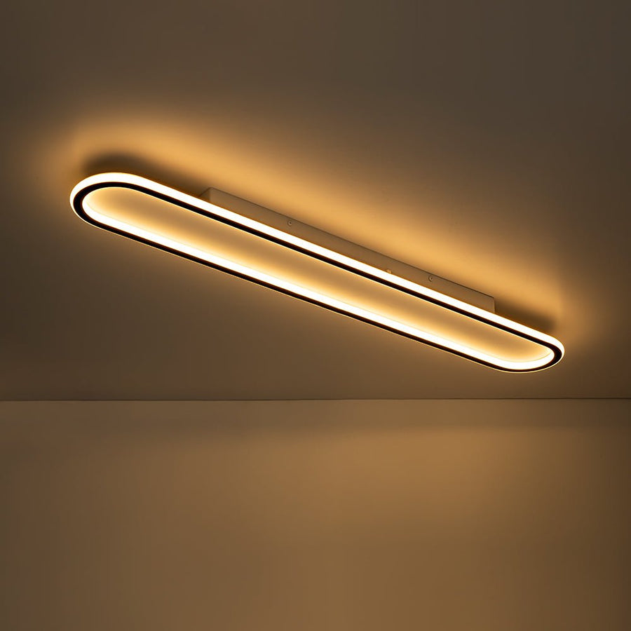 LightFixturesUSA-Minimalist Streamlined Oval Warm LED Ceiling Light-Ceiling Light-39in-