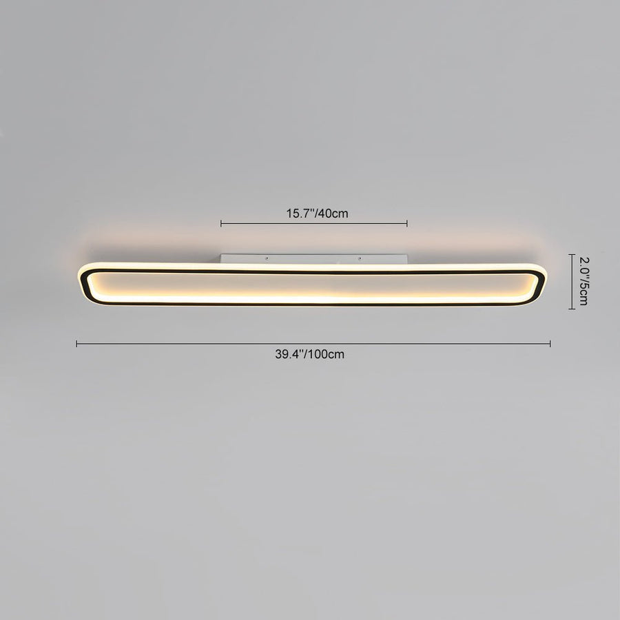 LightFixturesUSA - Minimalist Streamlined Rectangular Warm LED Ceiling Light - Ceiling Light - 39in - 