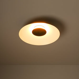 LightFixturesUSA - Minimalist Wide Flat Dome Dimmable LED Ceiling Light - Ceiling Light - Black - 