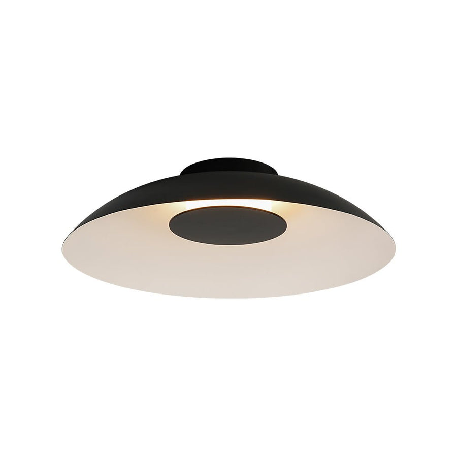 LightFixturesUSA - Minimalist Wide Flat Dome Dimmable LED Ceiling Light - Ceiling Light - Black - 