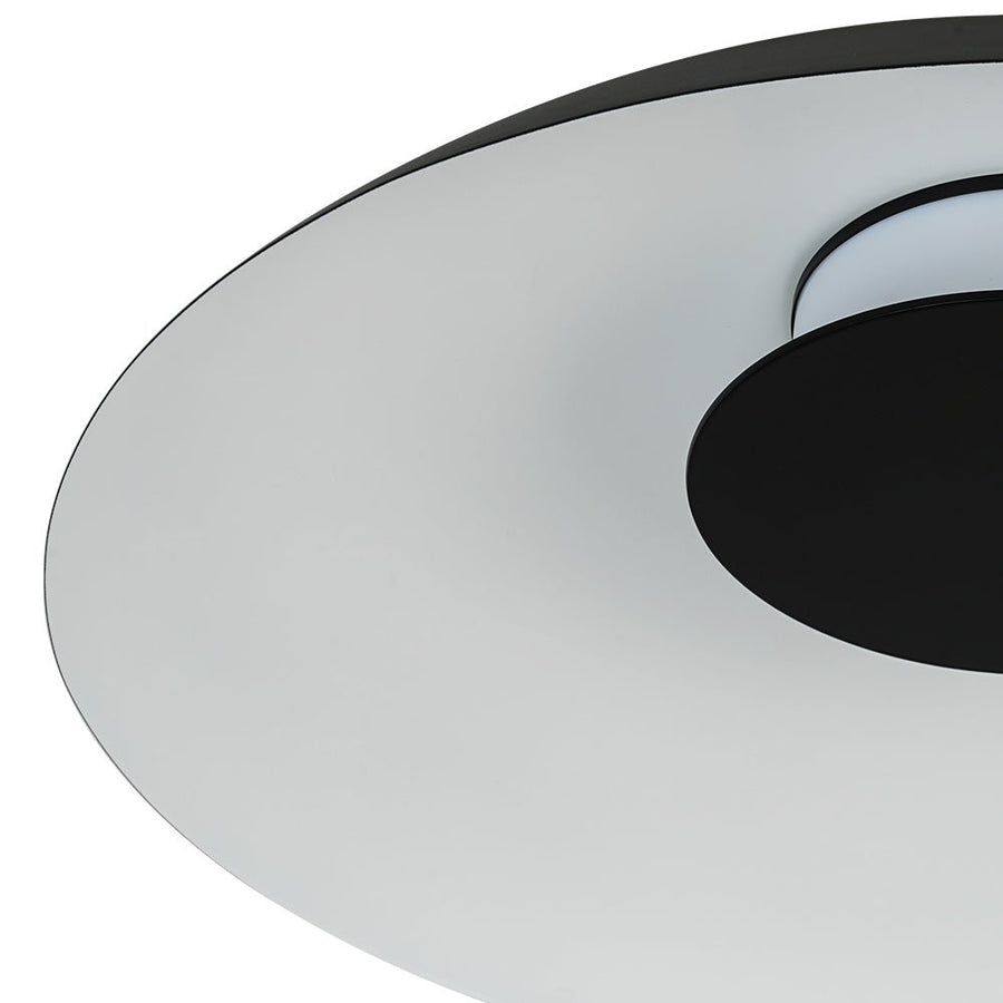 LightFixturesUSA - Minimalist Wide Flat Dome Dimmable LED Ceiling Light - Ceiling Light - Black - 