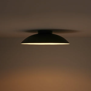LightFixturesUSA - Minimalist Wide Flat Dome Dimmable LED Ceiling Light - Ceiling Light - Black - 
