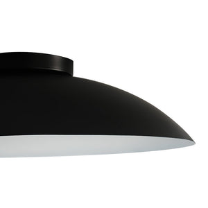 LightFixturesUSA - Minimalist Wide Flat Dome Dimmable LED Ceiling Light - Ceiling Light - Black - 