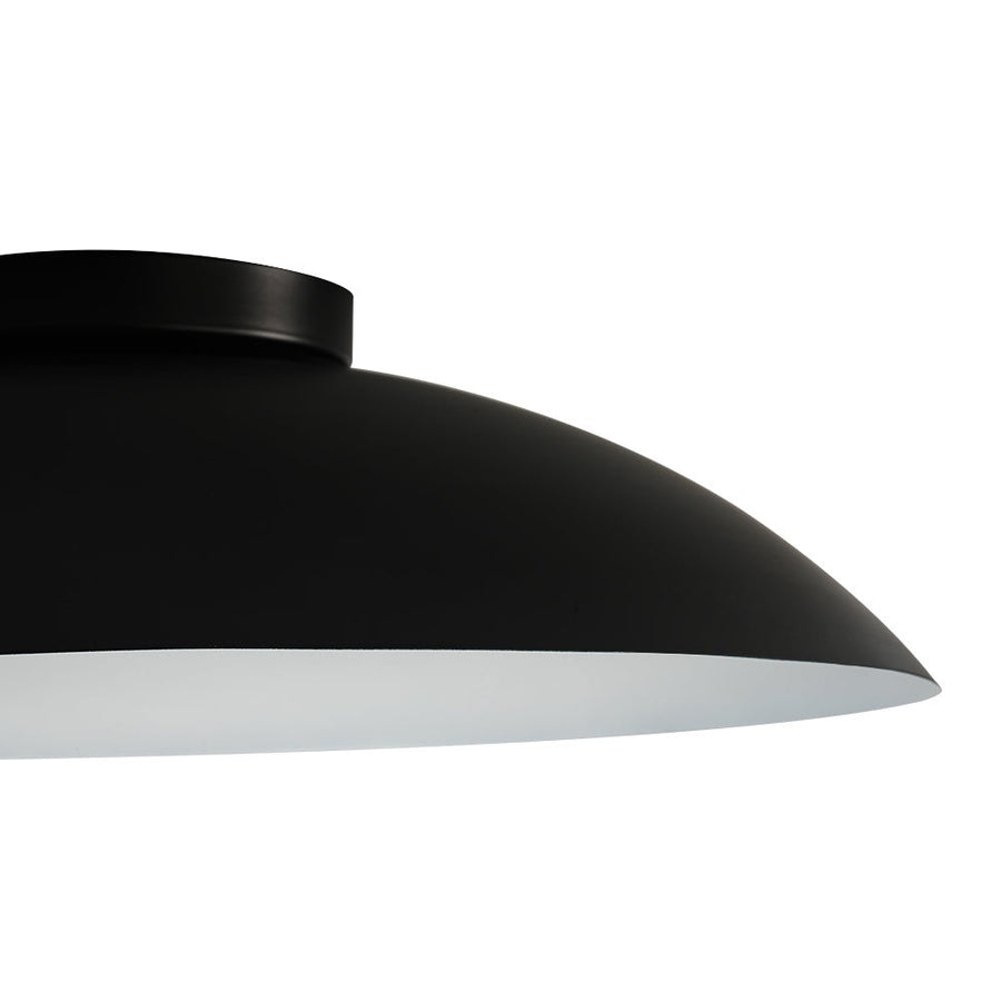 LightFixturesUSA - Minimalist Wide Flat Dome Dimmable LED Ceiling Light - Ceiling Light - Black - 