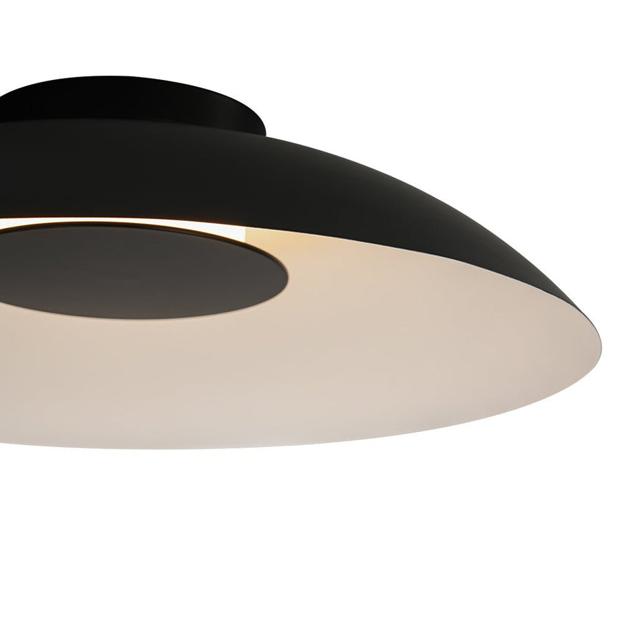 LightFixturesUSA - Minimalist Wide Flat Dome Dimmable LED Ceiling Light - Ceiling Light - Black - 
