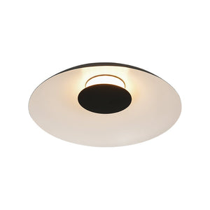 LightFixturesUSA - Minimalist Wide Flat Dome Dimmable LED Ceiling Light - Ceiling Light - Black - 