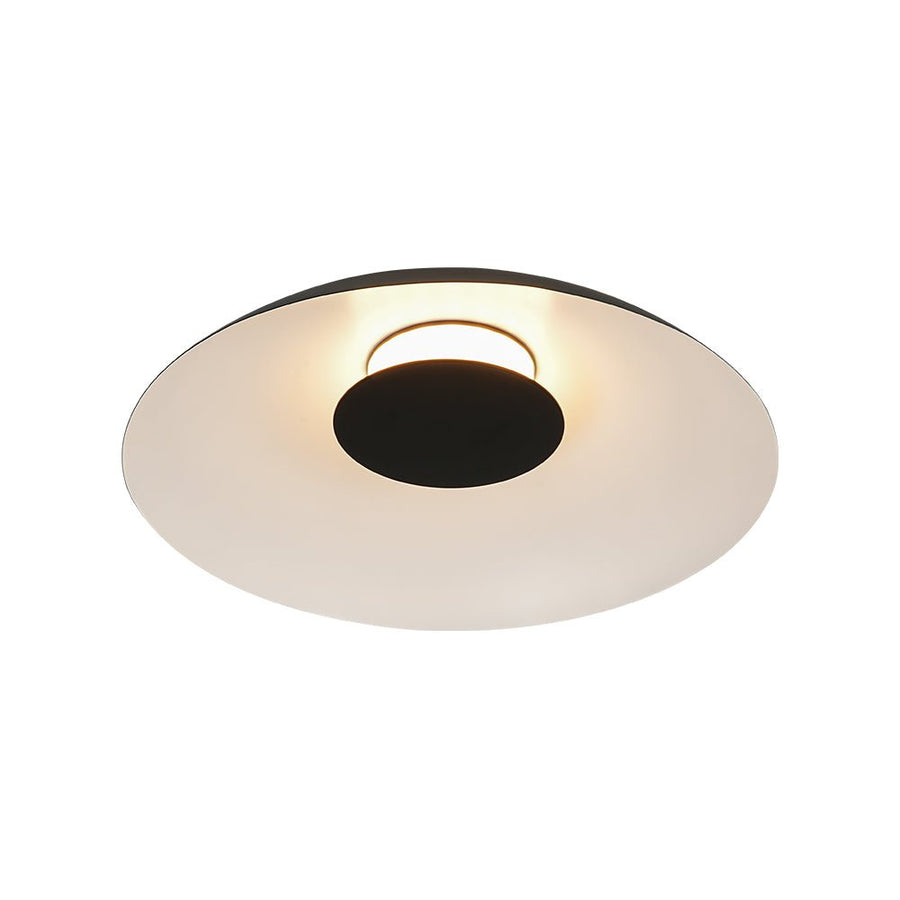 LightFixturesUSA - Minimalist Wide Flat Dome Dimmable LED Ceiling Light - Ceiling Light - Black - 