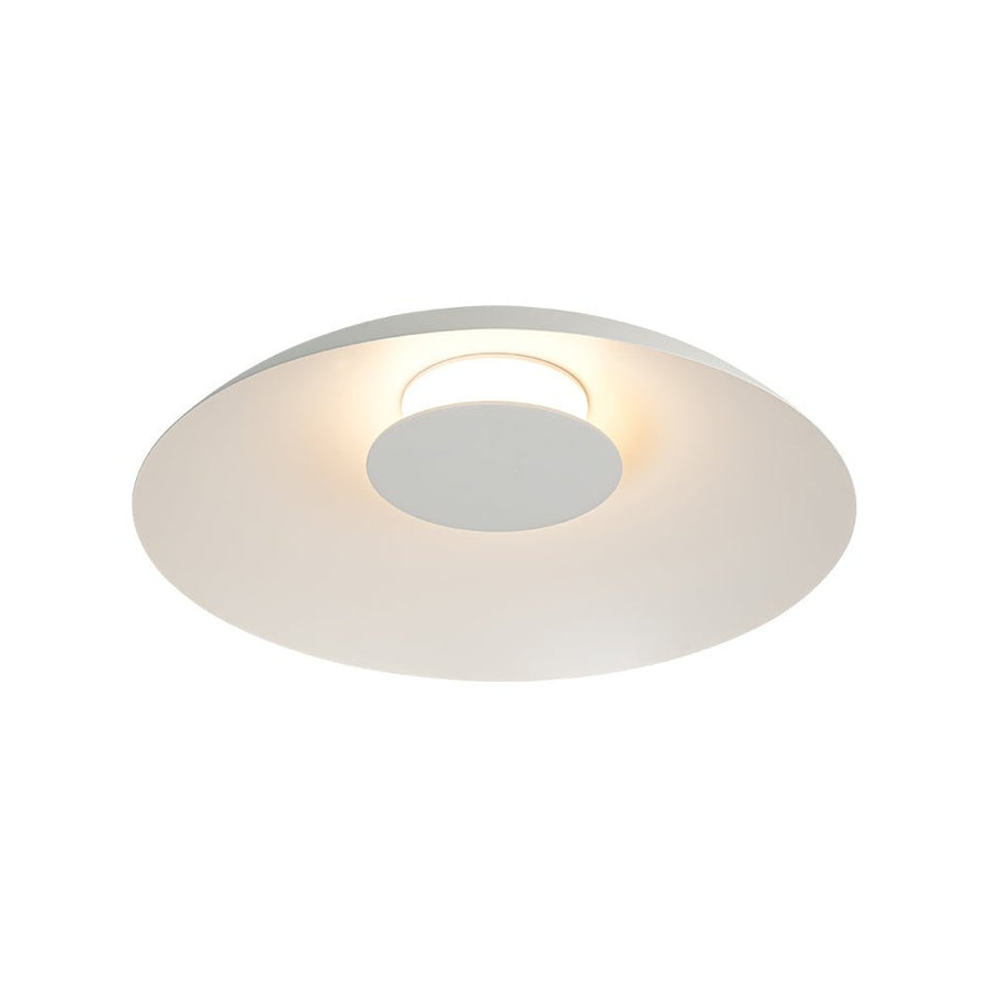 LightFixturesUSA - Minimalist Wide Flat Dome Dimmable LED Ceiling Light - Ceiling Light - White - 