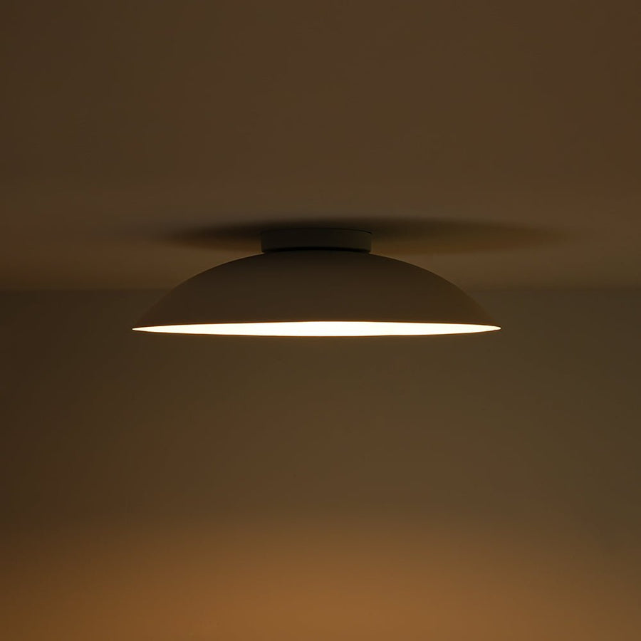 LightFixturesUSA - Minimalist Wide Flat Dome Dimmable LED Ceiling Light - Ceiling Light - White - 