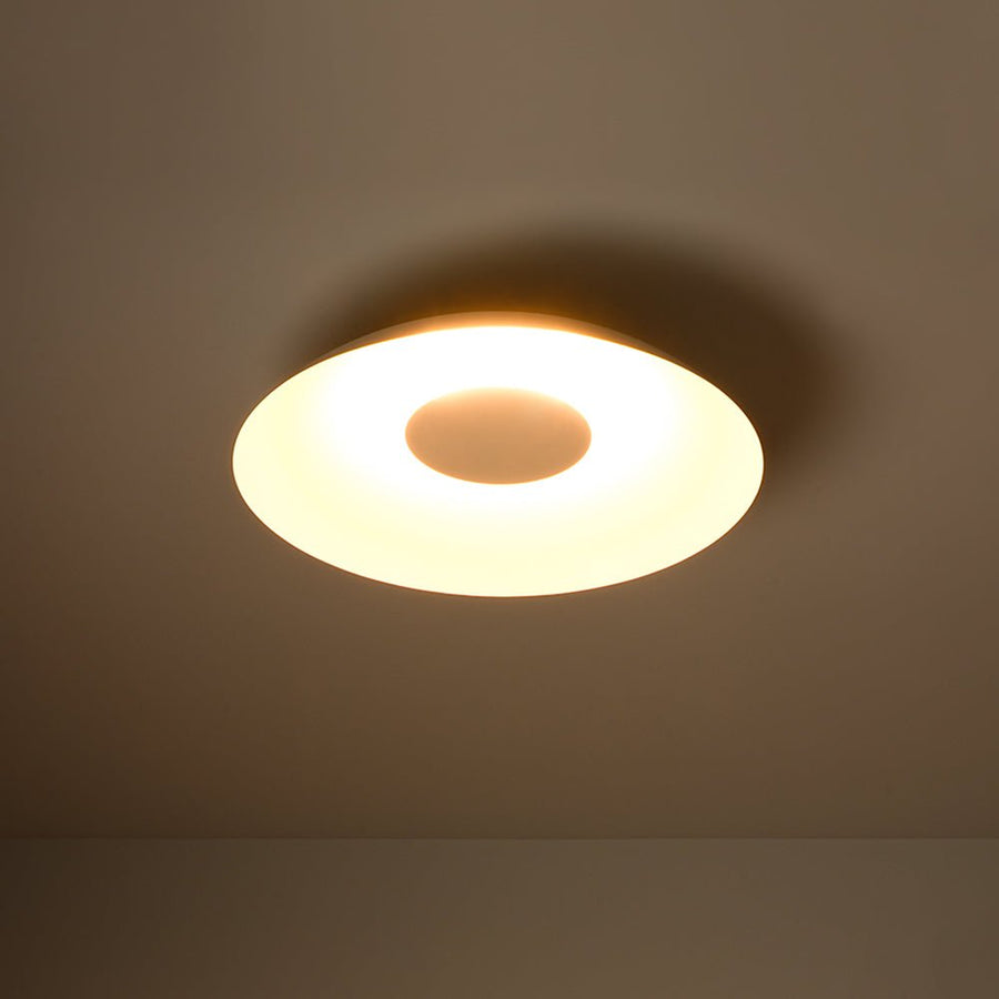 LightFixturesUSA - Minimalist Wide Flat Dome Dimmable LED Ceiling Light - Ceiling Light - White - 