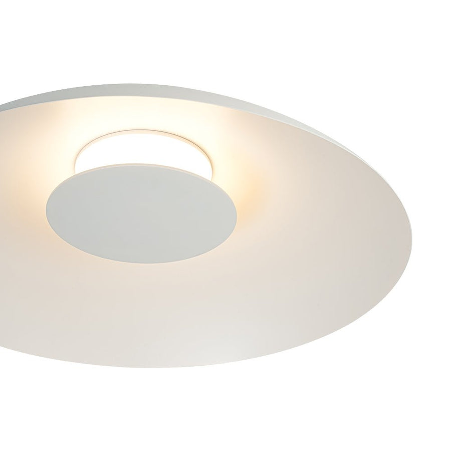 LightFixturesUSA - Minimalist Wide Flat Dome Dimmable LED Ceiling Light - Ceiling Light - White - 