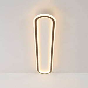 LightFixturesUSA - Minimalist Wood Grain Dimmable LED Oval Ring Ceiling Light - Ceiling Light - Oak - 