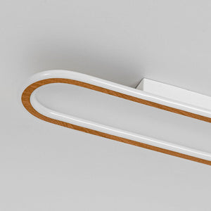 LightFixturesUSA - Minimalist Wood Grain Dimmable LED Oval Ring Ceiling Light - Ceiling Light - Oak - 