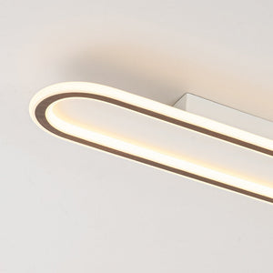 LightFixturesUSA - Minimalist Wood Grain Dimmable LED Oval Ring Ceiling Light - Ceiling Light - Oak - 