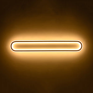 LightFixturesUSA - Minimalist Wood Grain Dimmable LED Oval Ring Ceiling Light - Ceiling Light - Oak - 