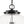LightFixturesUSA - Modern 1 - light Clear Ribbed Glass Globe Pendant - Pendant Light - Black - 