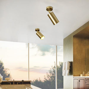 LightFixturesUSA - Modern 1 - Light GU10 Adjustable Ceiling Spot Light Track Light - Ceiling Light - Brass - 2 Packs - 