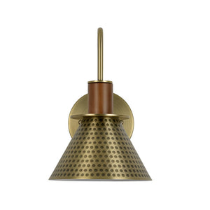 LightFixturesUSA - Modern 1 - Light Hammered Iron Conical Wall Sconce - Wall Sconce - Black - 