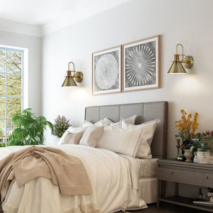 LightFixturesUSA - Modern 1 - Light Hammered Iron Conical Wall Sconce - Wall Sconce - Brass - 