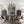 LightFixturesUSA - Modern 18 - Light Cluster Gray Glass Bubble Chandelier - Chandelier - Gray - 