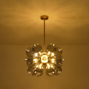 LightFixturesUSA - Modern 18 - Light Cluster Gray Glass Bubble Chandelier - Chandelier - Gray - 