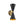 LightFixturesUSA-Modern 2-Light Black Brass Metal Hourglass Vanity Wall Sconce-Wall Sconce-2 Packs-