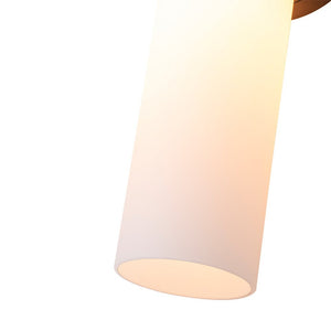 LightFixturesUSA - Modern 2 - Light Opal Glass Cylinder Vanity Wall Lamp - Wall Sconce - 2 Packs - 