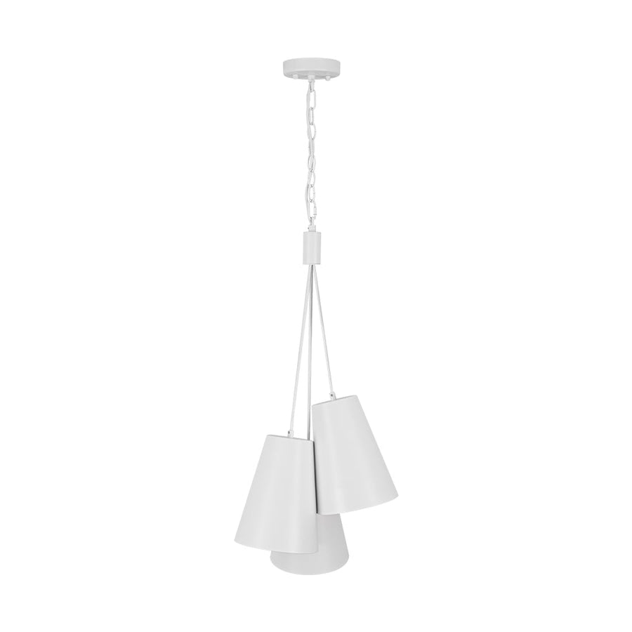 LightFixturesUSA - Modern 3 - Light Cluster Metal Conical Shade Chandelier - Chandelier - Black - 
