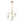 LightFixturesUSA - Modern 4 - Light Clear Glass Bubble Hanging Sputnik Chandelier - Chandelier - Brass - 
