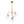 LightFixturesUSA - Modern 4 - Light Clear Glass Bubble Hanging Sputnik Chandelier - Chandelier - Brass - 