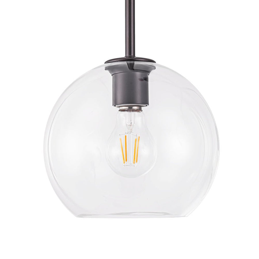 LightFixturesUSA - Modern 4 - Light Clear Glass Bubble Hanging Sputnik Chandelier - Chandelier - Oil Rubbed Bronze - 