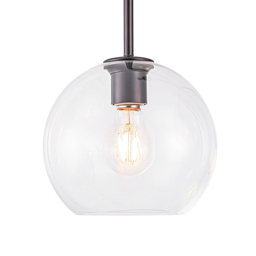 LightFixturesUSA - Modern 4 - Light Clear Glass Bubble Hanging Sputnik Chandelier - Chandelier - Oil Rubbed Bronze - 