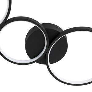 LightFixturesUSA - Modern 4 - Light Halo Dimmable LED Semi Flush Mount - Ceiling Light - 35 in. - 