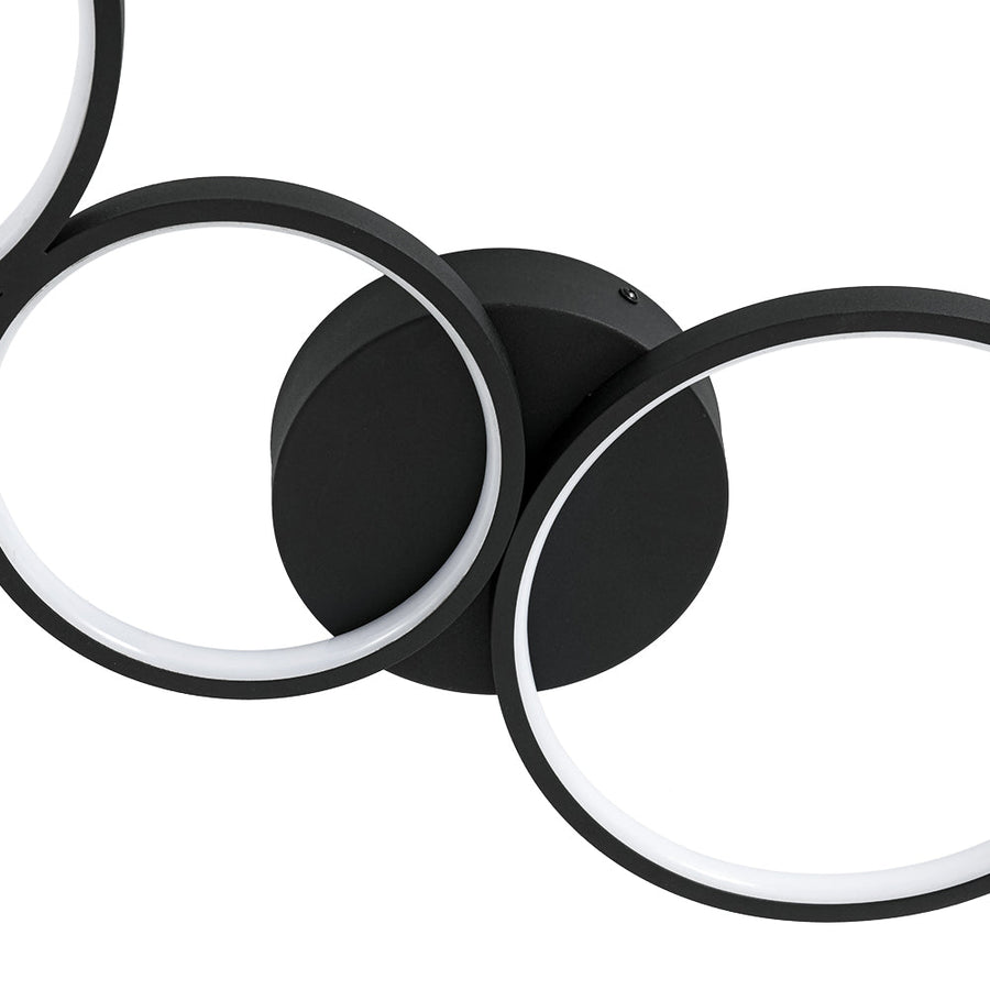LightFixturesUSA - Modern 4 - Light Halo Dimmable LED Semi Flush Mount - Ceiling Light - 35 in. - 