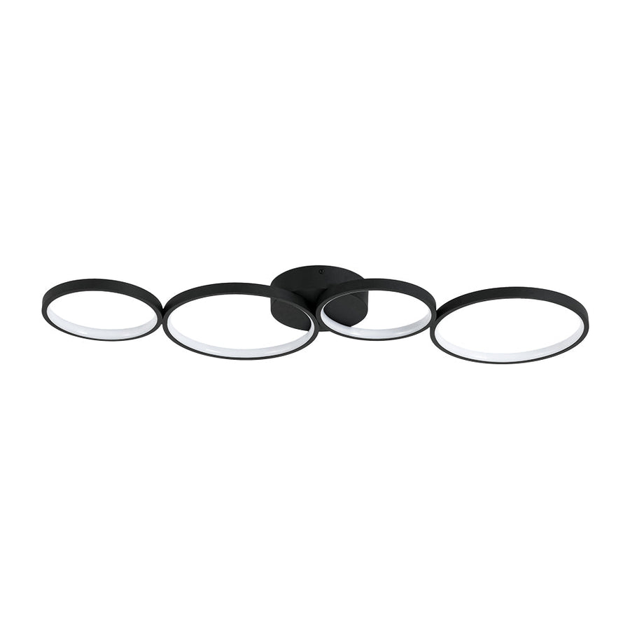 LightFixturesUSA - Modern 4 - Light Halo Dimmable LED Semi Flush Mount - Ceiling Light - 35 in. - 