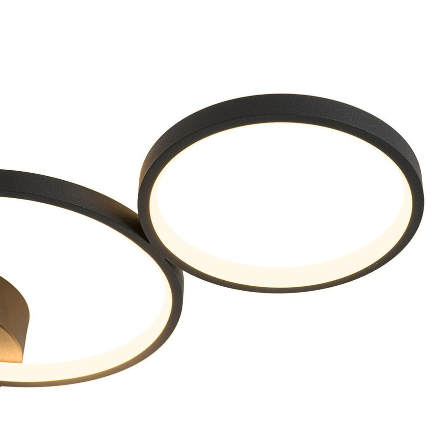 LightFixturesUSA - Modern 4 - Light Halo Dimmable LED Semi Flush Mount - Ceiling Light - 35 in. - 