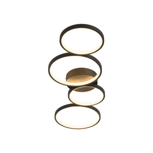 LightFixturesUSA - Modern 4 - Light Halo Dimmable LED Semi Flush Mount - Ceiling Light - 35 in. - 
