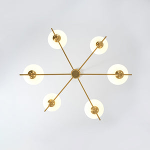 LightFixturesUSA-Modern 6-Light Tiered Frosted Glass Globe Sputnik Chandelier-Chandelier-29 in-
